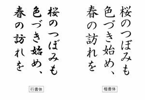 プリロコ式辞謝辞代行印刷サービスフォントの種類