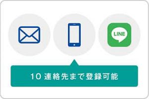 安否確認サービス複数連絡先